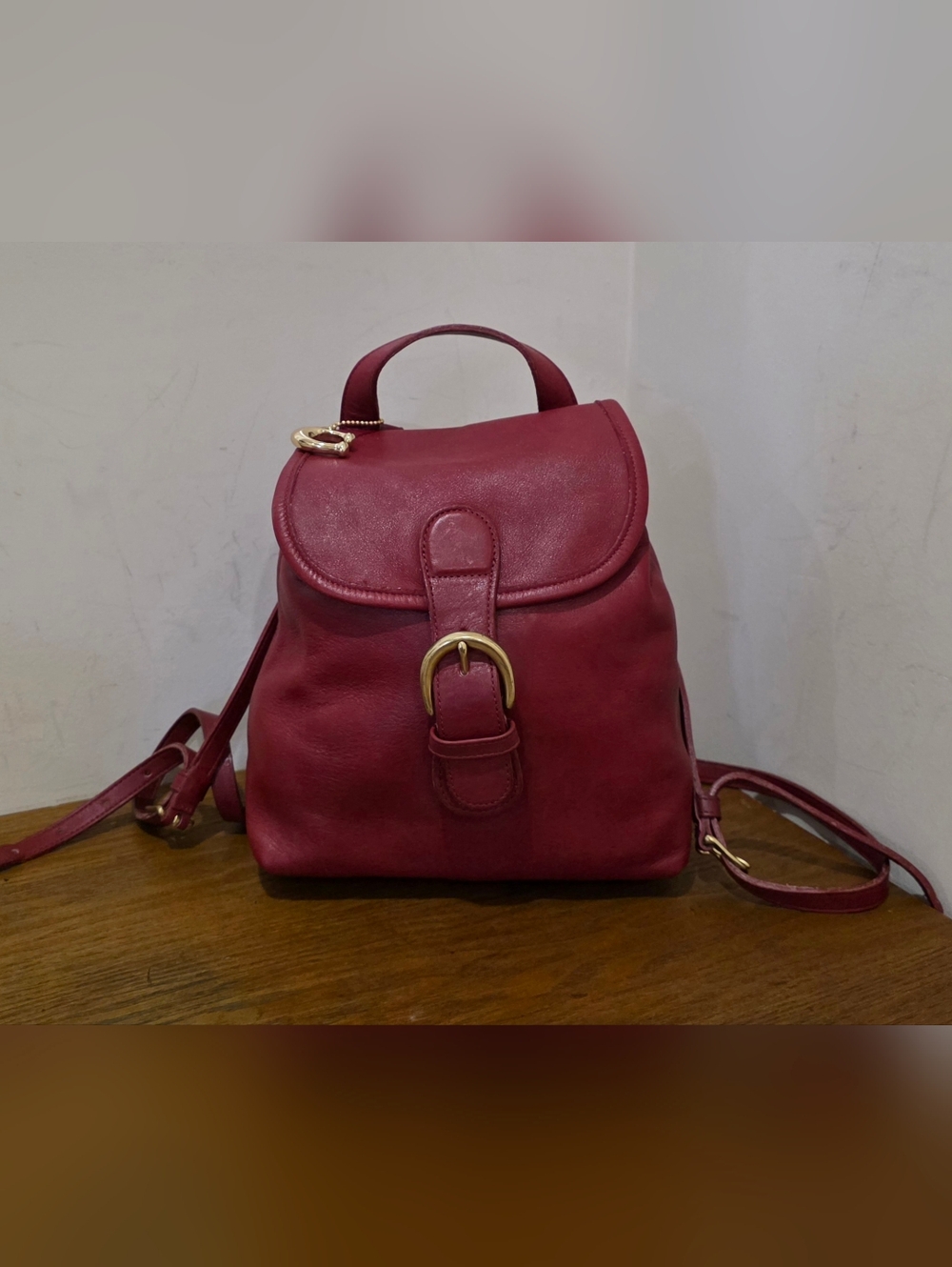 Like NEW!Rare Vintage Coach Red leather Micro Size Backpack